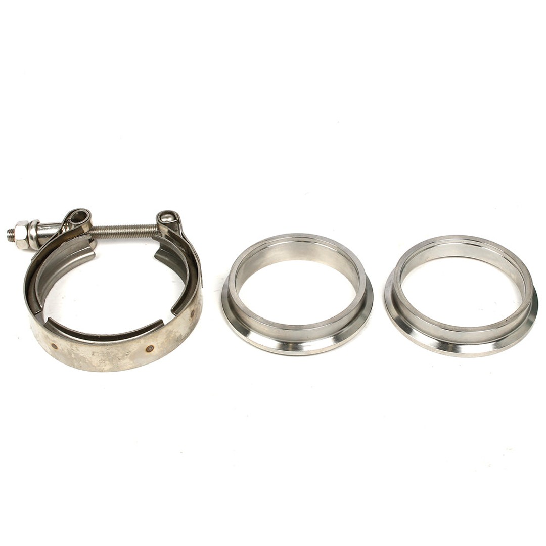 Exhaust Flange 2.5" ID V Band Clamp Kit Stainless Steel