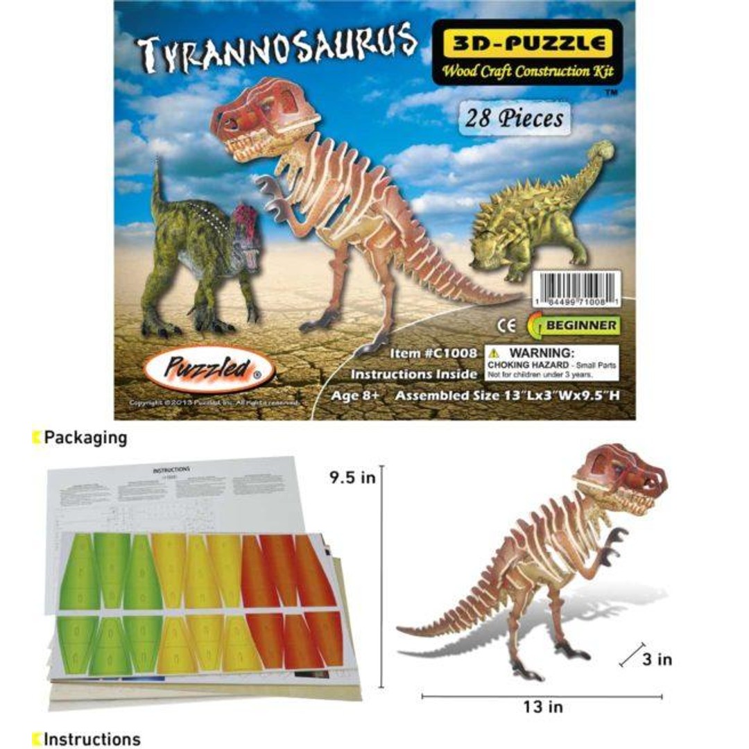3D Puzzles Tyrannosaurus (illuminated), , hi-res
