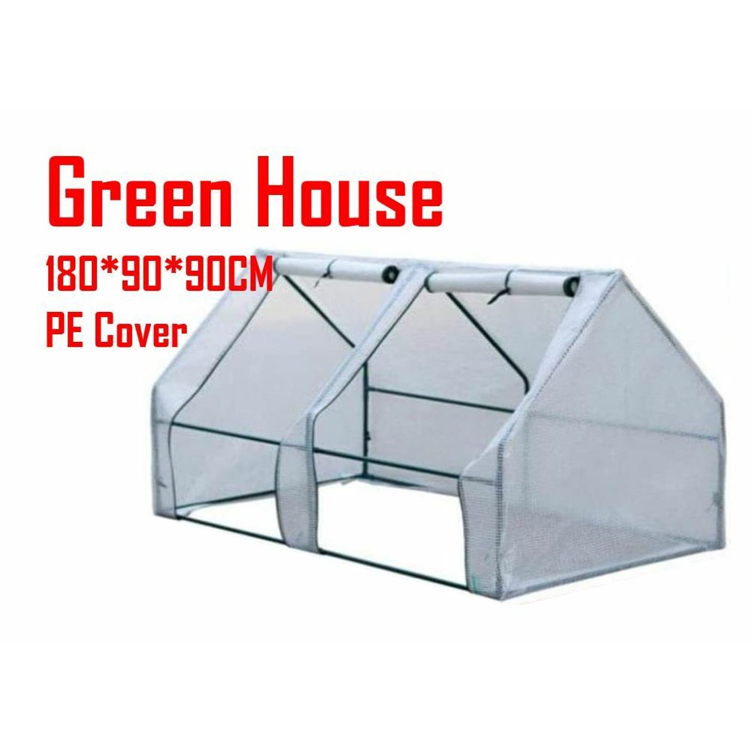HES PE Tunnel Greenhouse 180x90x90CM Green house Tube Transparent succulent