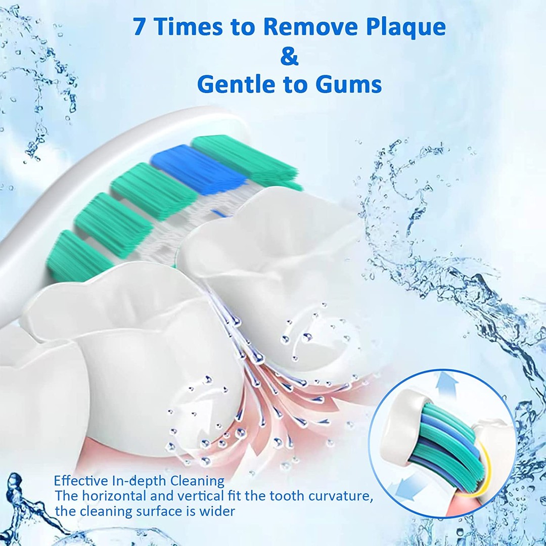 5pcs Replacement Toothbrush Heads for Philips Sonicare-Plaque Control