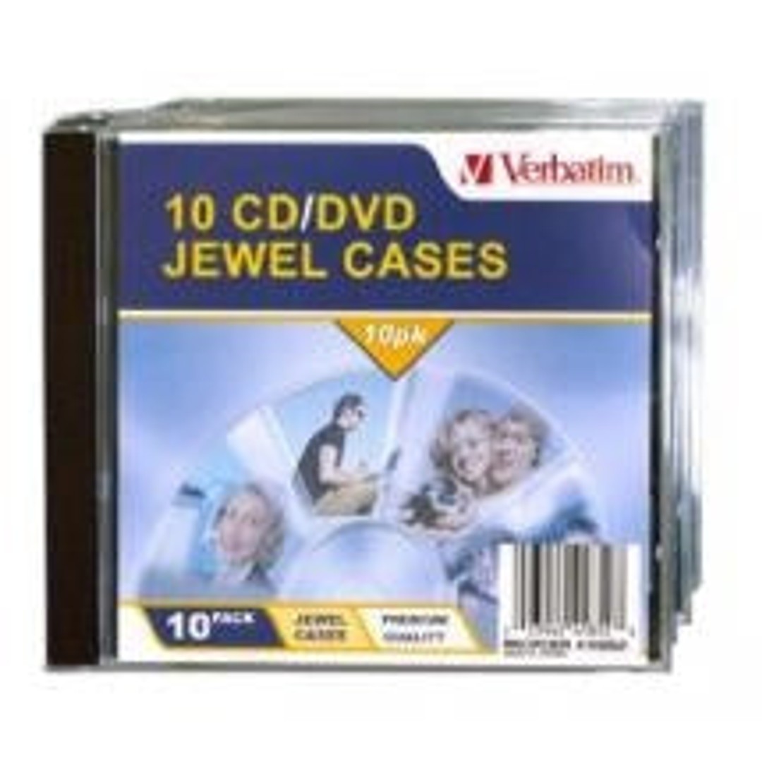 Verbatim CD/DVD 10 Pack Clear Jewel Cases MV810 41852