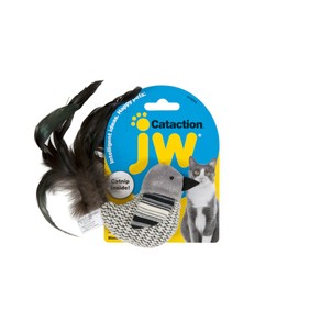 JW Cat Toy Cataction Black and White Bird