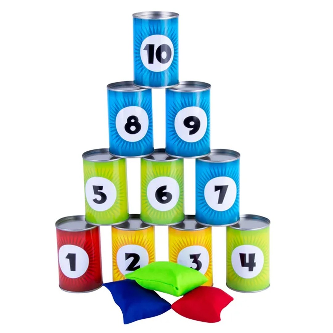 13pc Tin Can Bag Toss Throwing Game 3y+ Kids/Toddler Children Activity Play Toy, , hi-res