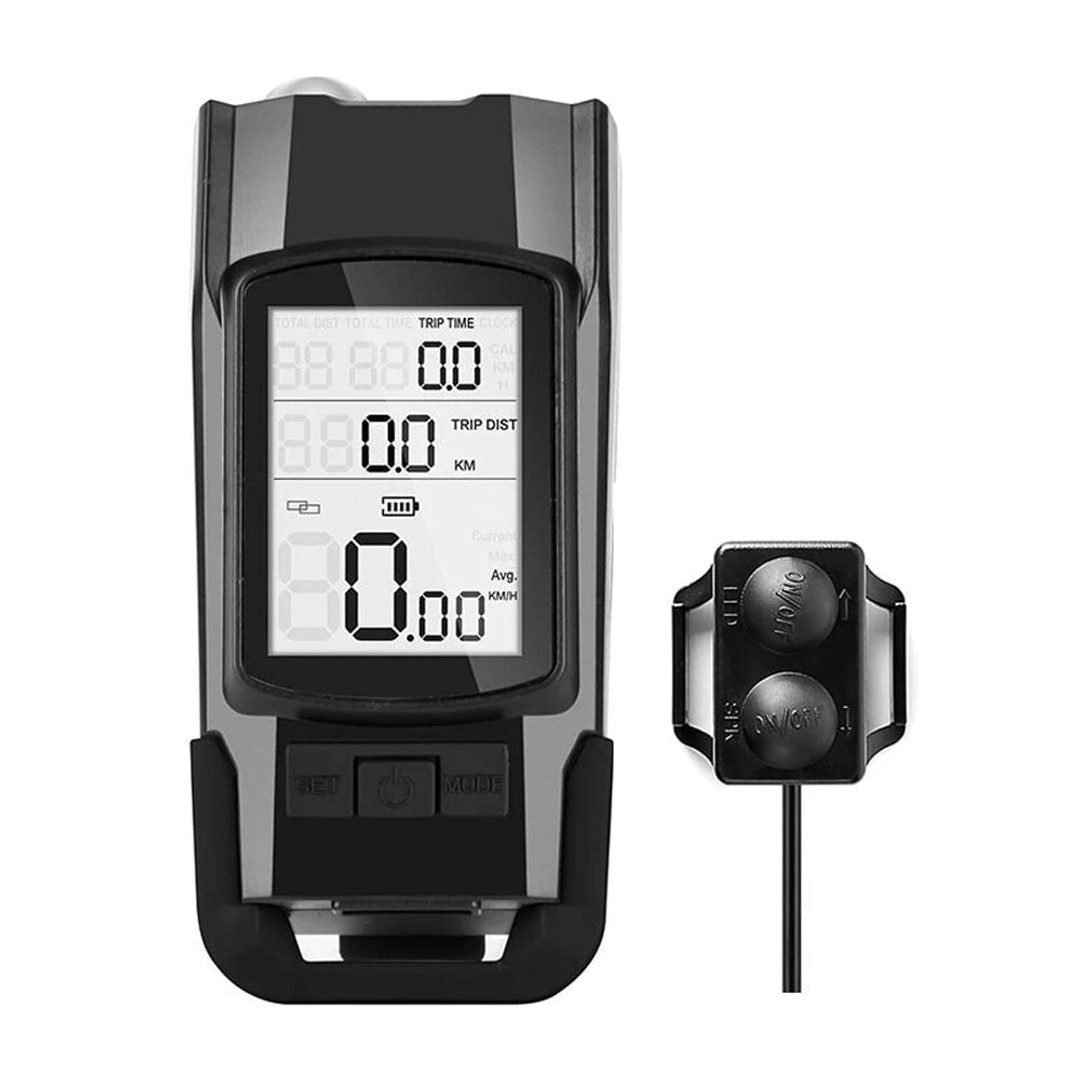Vibe Geeks 3-in-1 Bicycle Speedometer Rechargeable Bike Light- Usb Charging