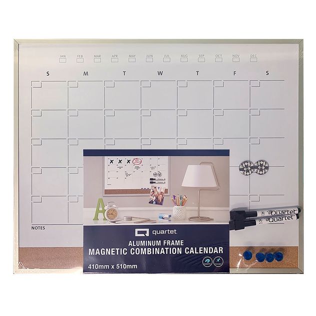 Quartet Magnetic Combination Monthly Calendar Board Home/Office/School ...