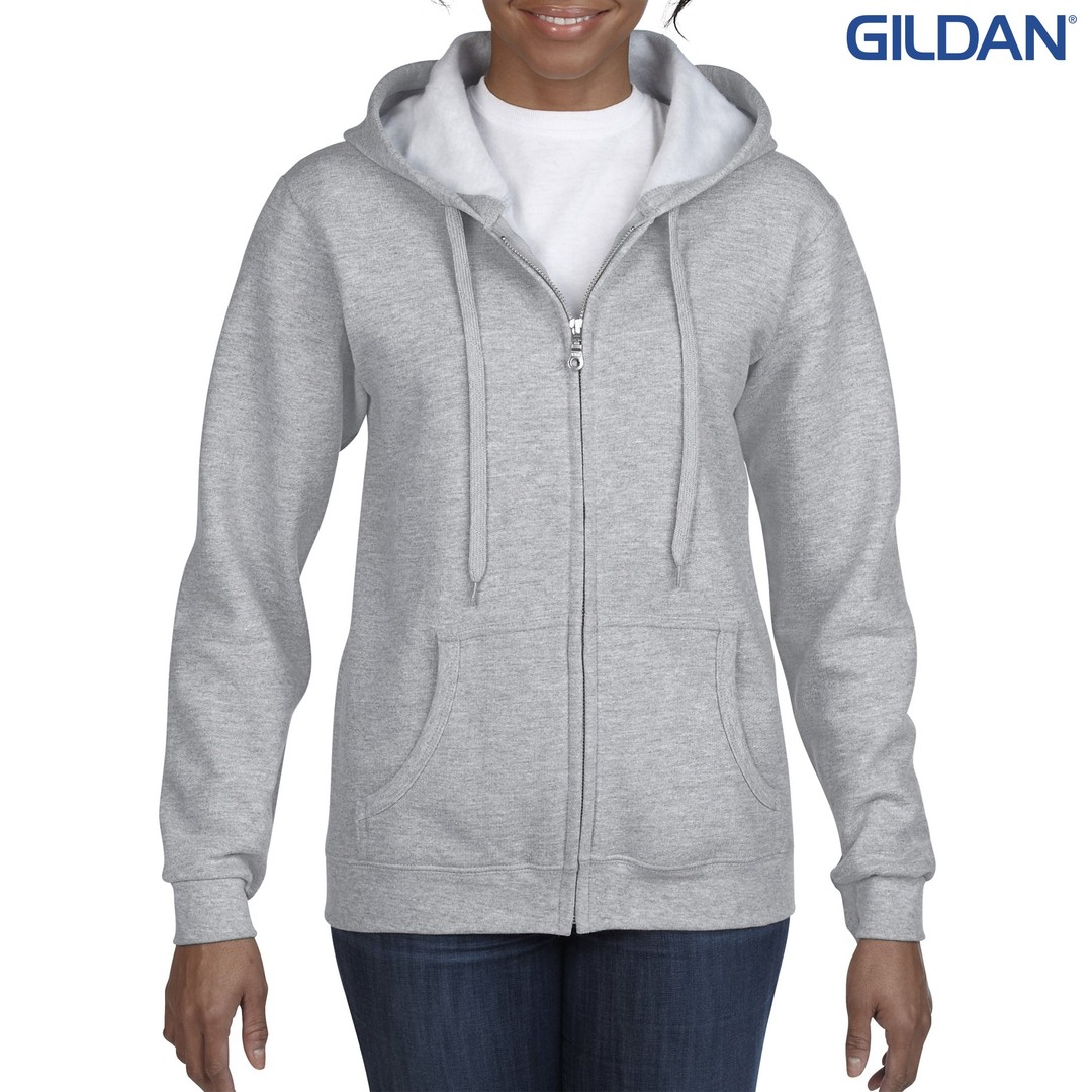 Gildan Heavy Blend Ladies Full Zip Hooded Sweatshirt