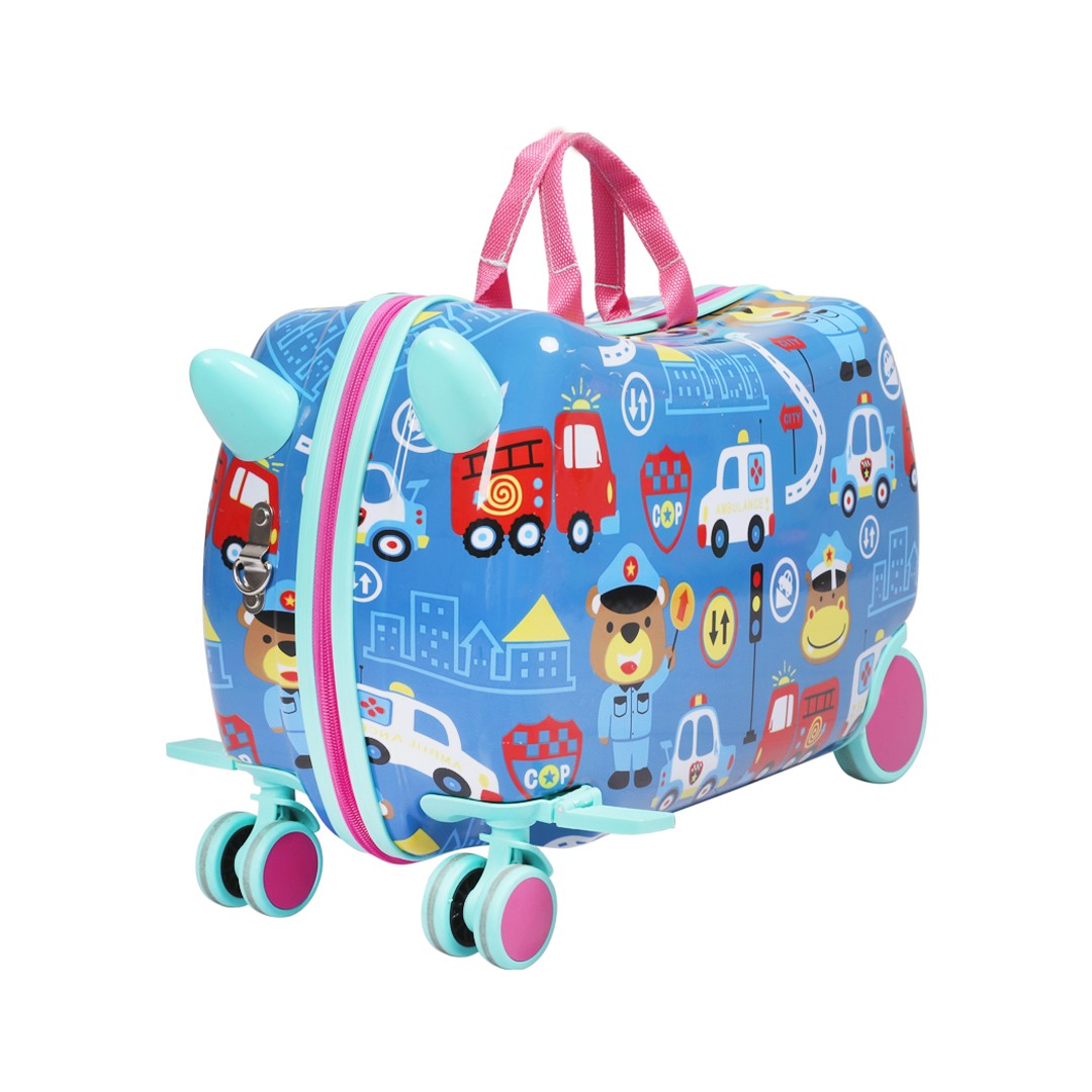 BoPeep Kids Ride On Suitcase Children Travel Luggage Carry Bag Trolley Cars