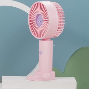 Zakka Portable Rechargeable Mini Fan Round Pink