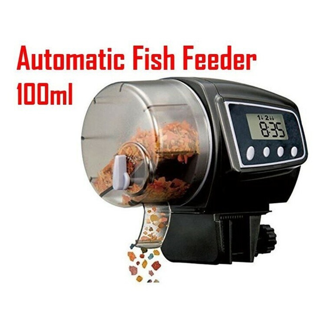 HES 100ml Automatic Fish Feeder Adjustable Feeder Aquarium Food Dispenser Timer