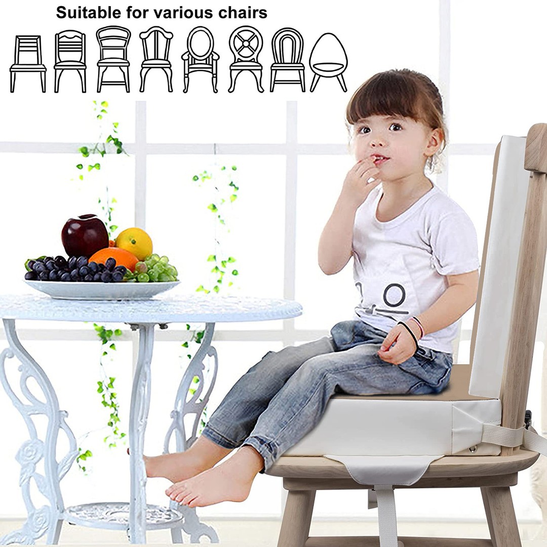 Toddler PU Dining Booster Seat Backrest Set-Beige