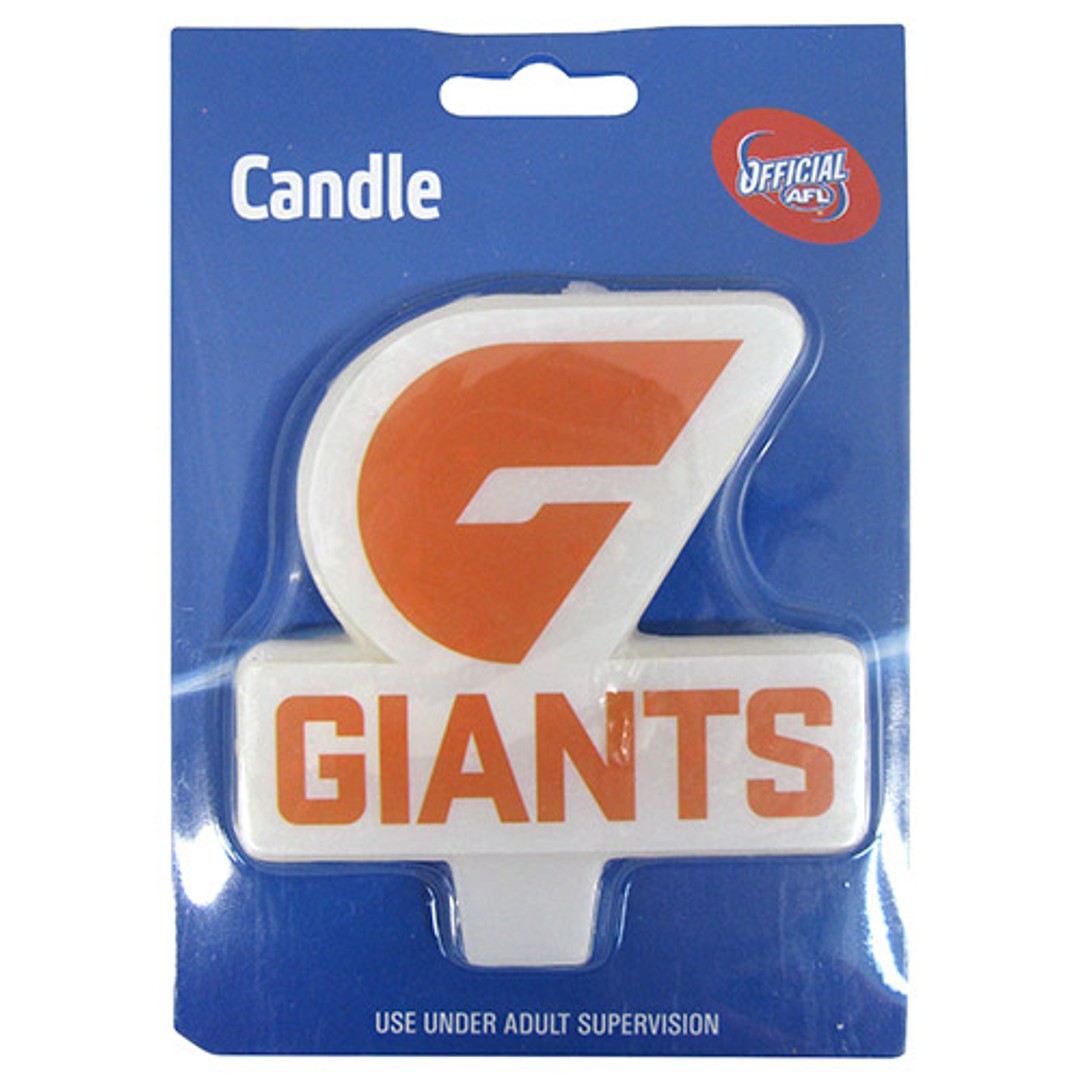 Greater Western Giants AFL Team Logo Birthday Candle