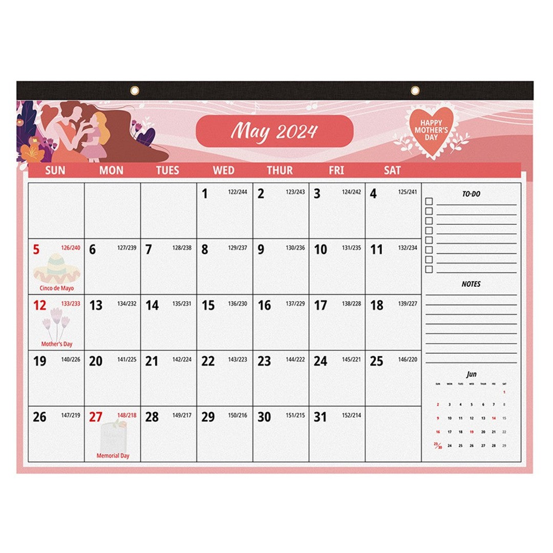 2024 Wall Calendar 13 Months Calendar for Home Office Planning and Organization
