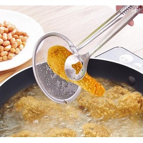 Kitchen Multi-Function Strainers With Clamp Stainless Steel Food Clip Sifter