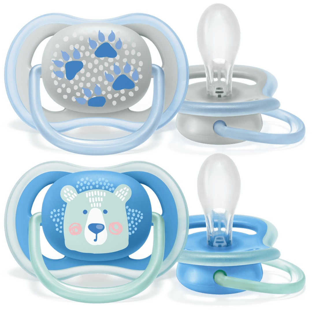 Philips Avent 2pk 6-18m Soother Ultra Air - Blue