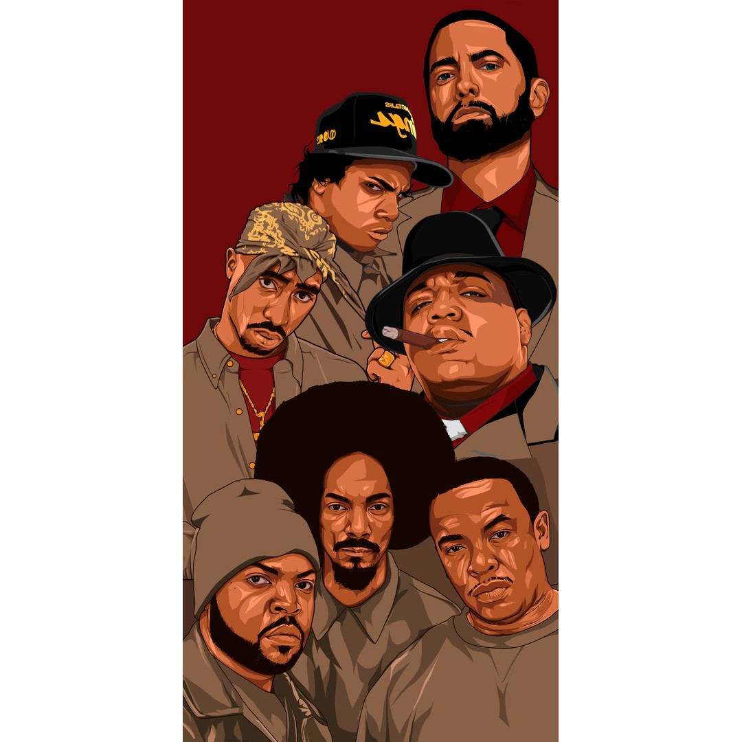 Framed 1 Panel - Rap Star - Canvas Print Wall Art