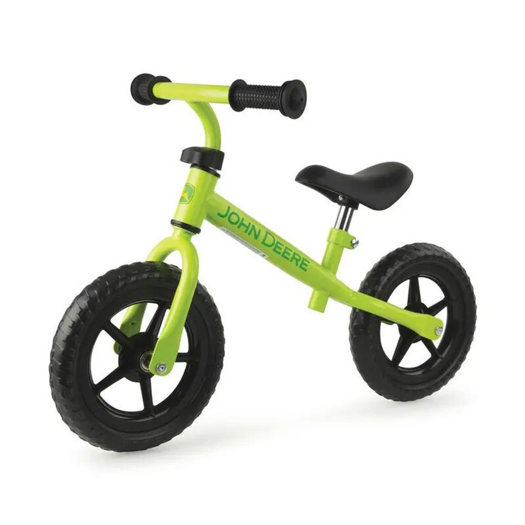 John Deere 25cm Kids Green Steel Adjustable Balance Bike/Bicycle Ride On Toy 2y+