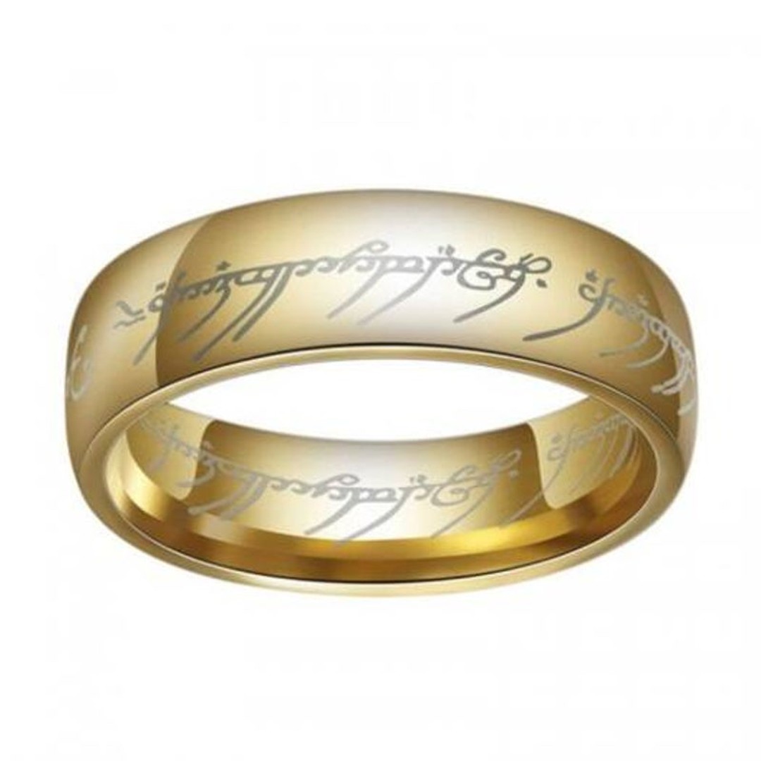 Fashion The Lord Of Rings For Men 18K Gold Plating Stainless Steel Jewelry Us 13, Pack of 2, hi-res
