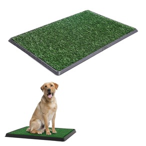 Artificial Grass Dog Potty Pad with Tray Reusable Puppy Pee Training Pad