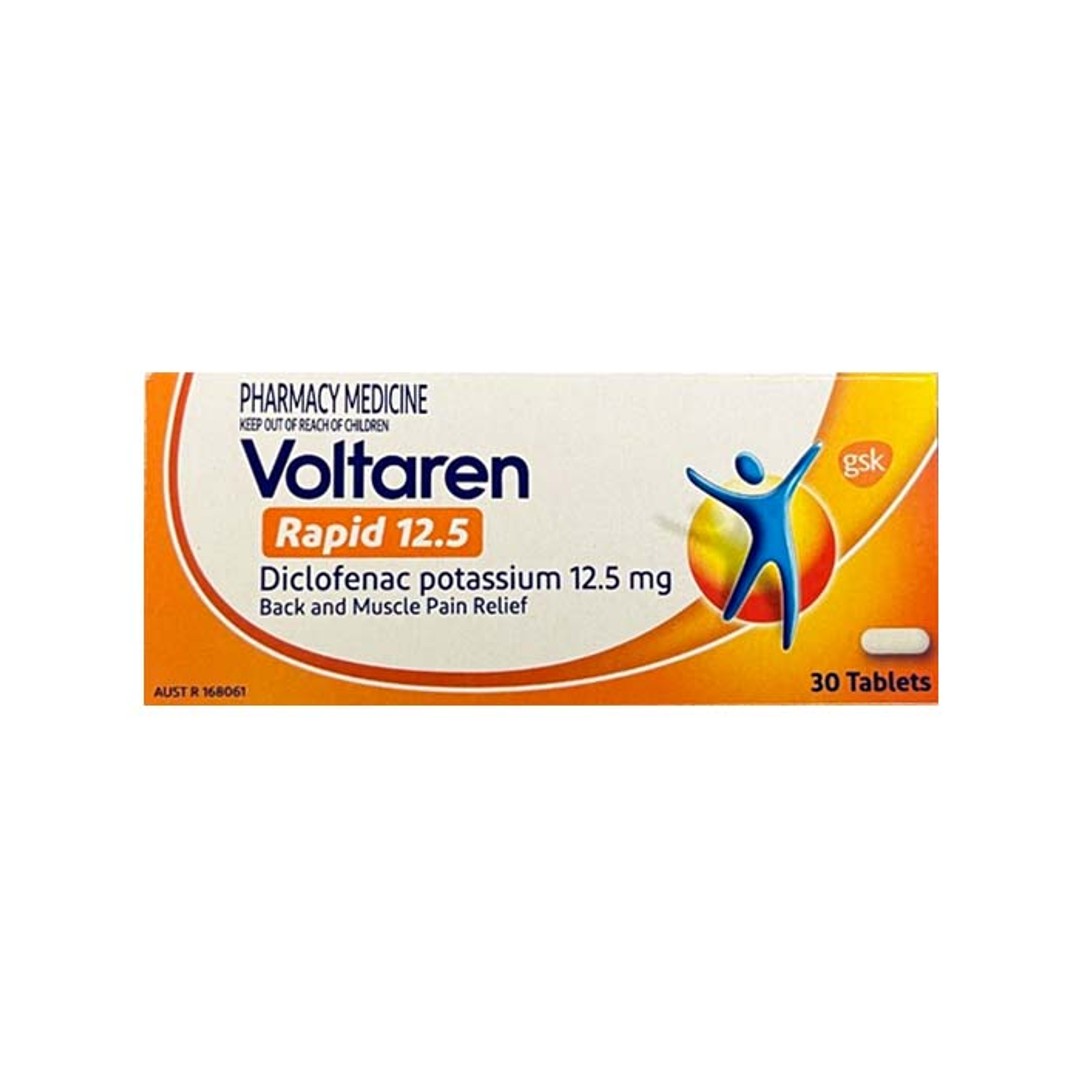 Voltaren Rapid 12.5mg Tablets, 30 pack