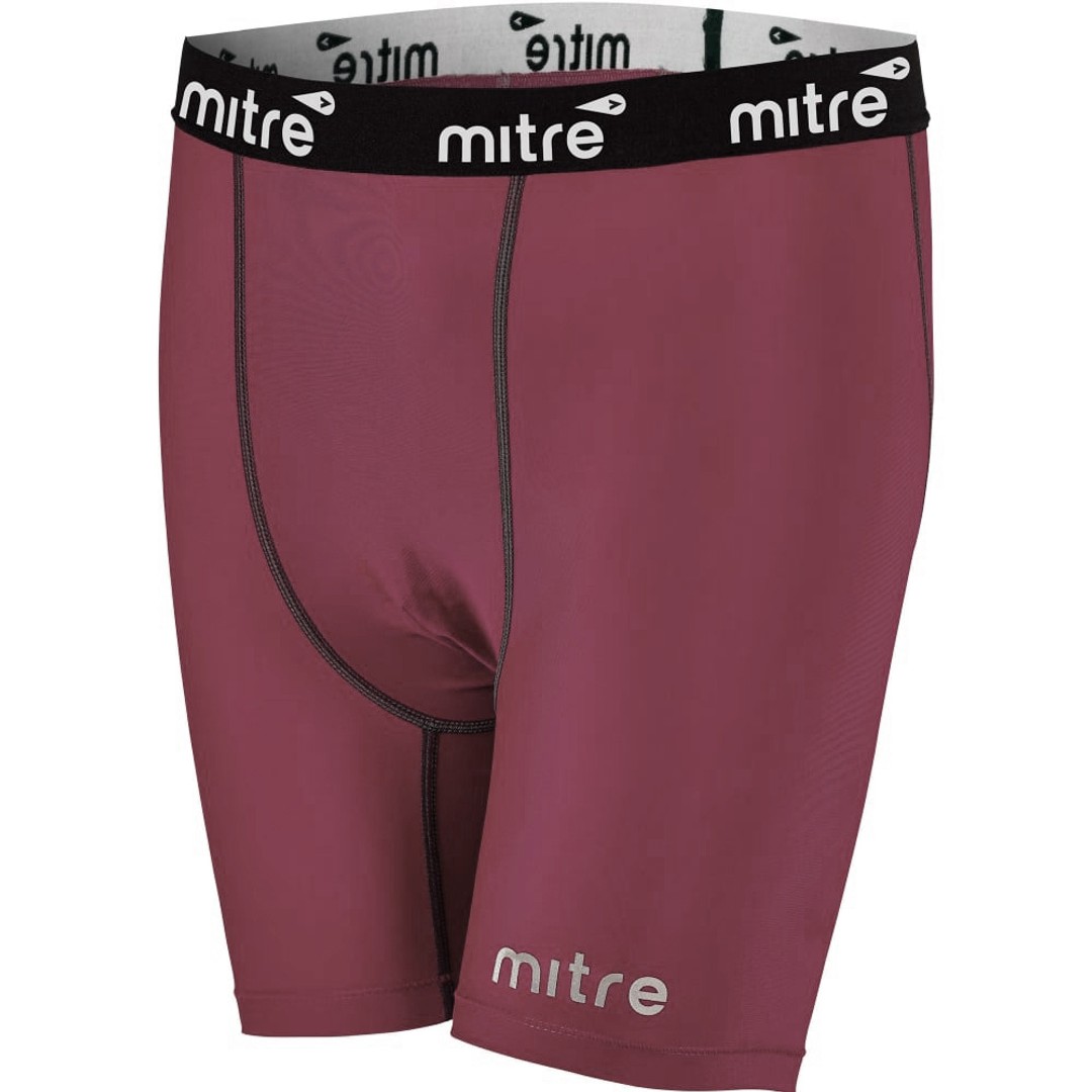 Mitre Neutron Compression Shorts Size XL Men Sports Activewear/Gym Tights Maroon