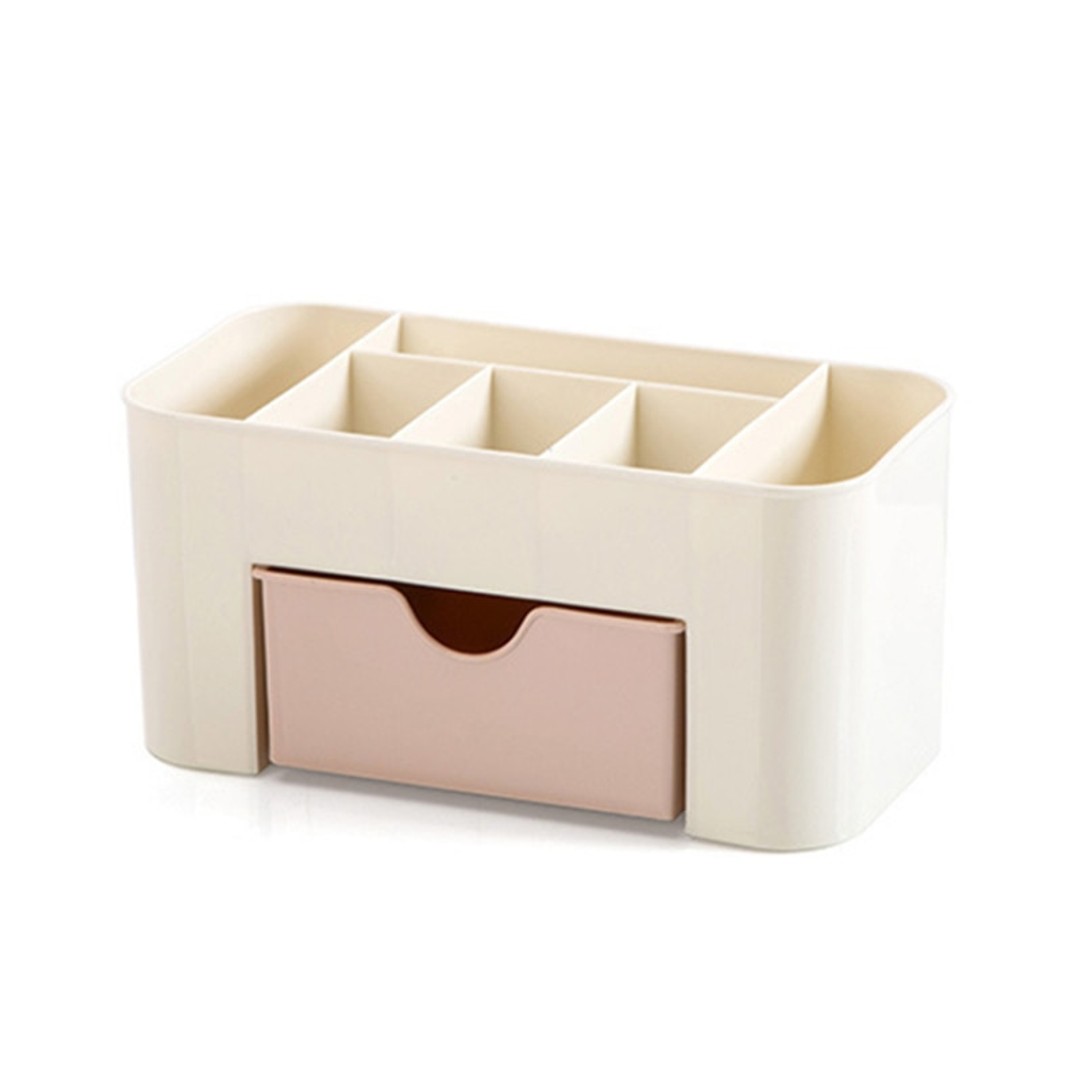 Makeup Organizer Storage Box With Drawer Cotton Swab Stick Storage Case Lipstick Organizer Brush Holder 