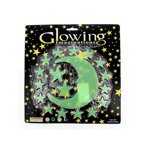 Glow in the Dark Moon & Stars Decorative Stickers 18pcs