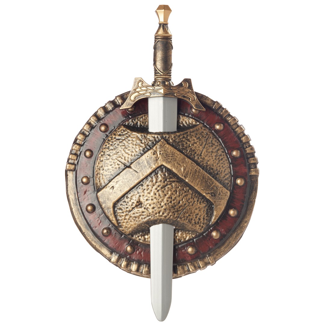 Costume King® Spartan Gladiator Warrior Roman Boys Costume Combat 12" Shield & Sword