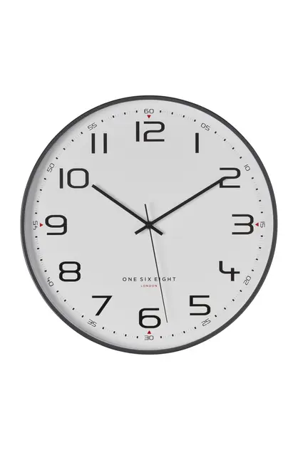 CARMEN Cool Grey 30cm Silent Wall Clock by One Six Eight London