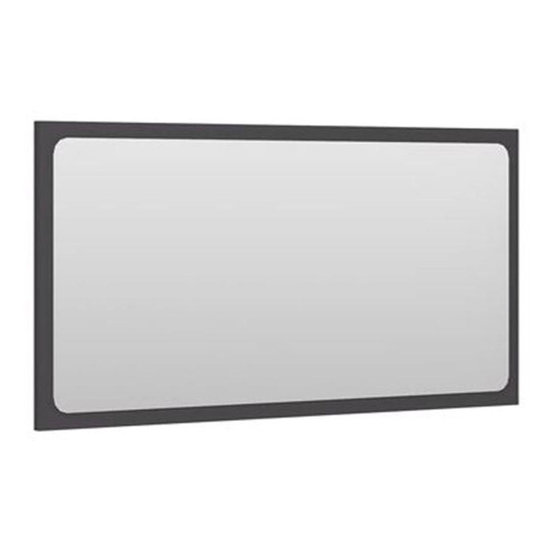 Bathroom Mirror 800X15X370 Mm Chipboard, High Gloss Grey, hi-res