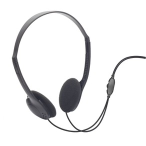 Moki Lite Wired Over Ear 3.5mm Jack Headphones w/ Volume Control Black