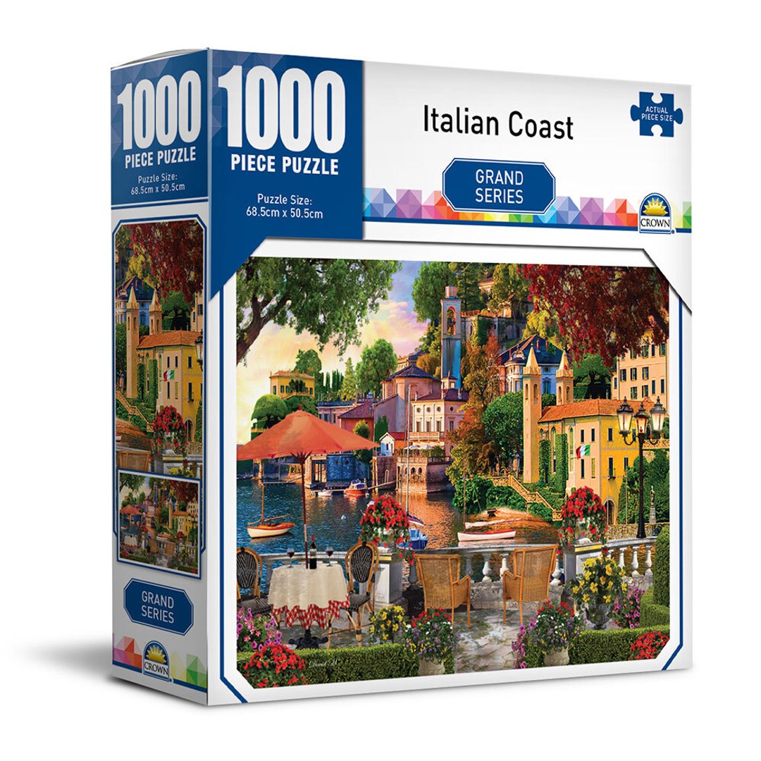 1000pc Crown Grand Series Italian Coast 68.5cm Jigsaw Puzzle Toy 8y+ Family/Kids