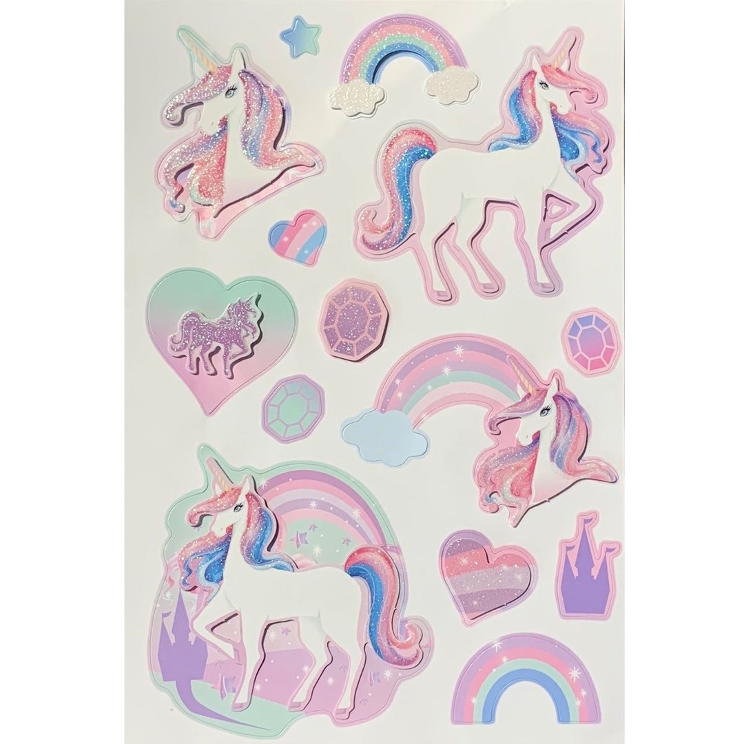 Paper Craft | Glitter Stickers - Unicorns
