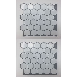 2pcs Kitchen Stick on Tile Stickers Bathroom 3D Mosaic Self Adhesive Wall Tiles
