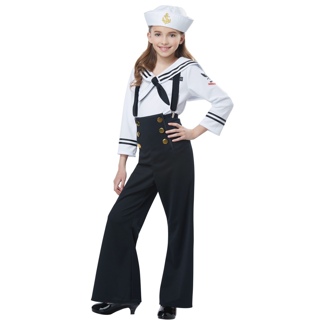 Costume King® Navy Sailor Girl Marine Uniform Military Sea Force Book ...