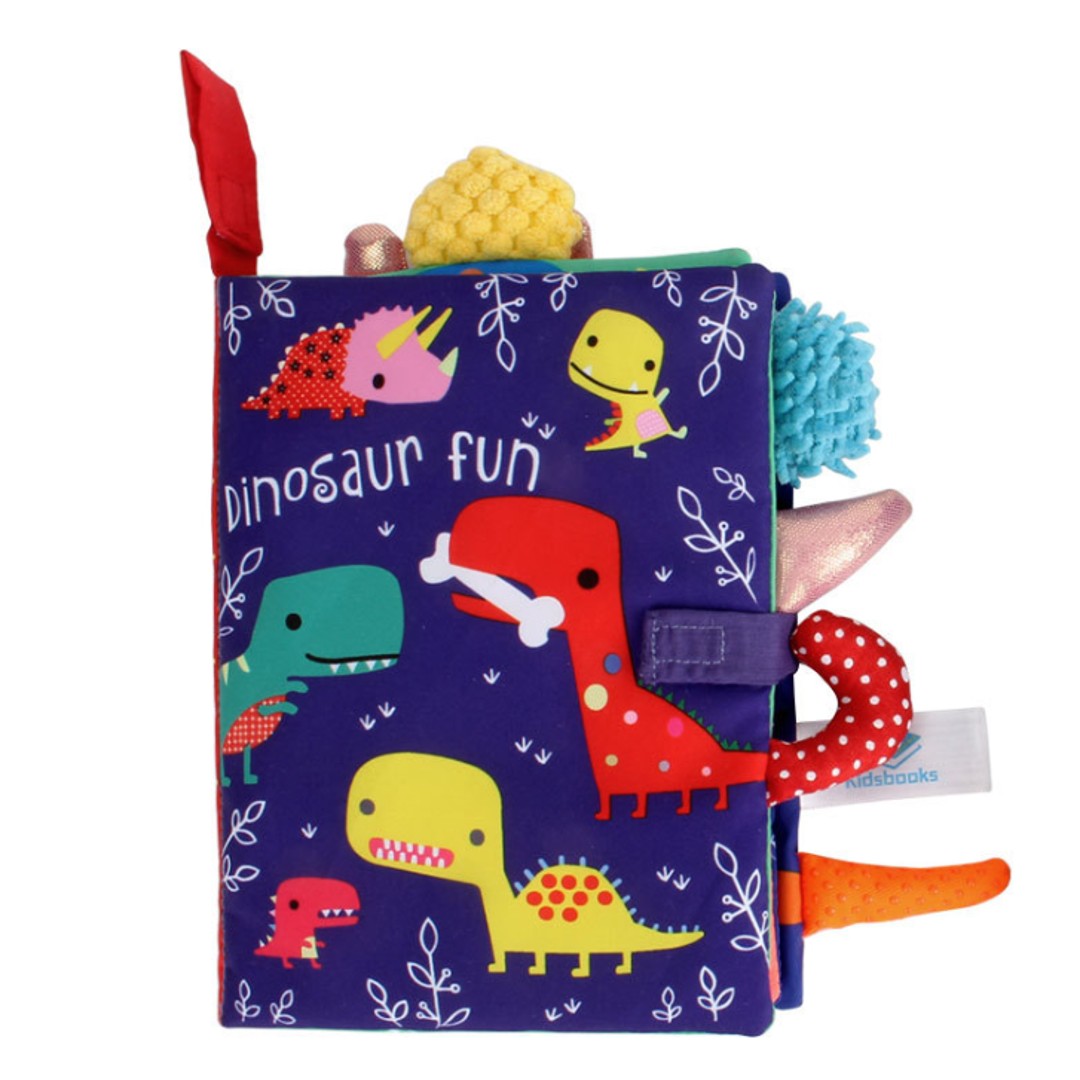 Taylorson My Baby First Year 3D Animal Soft Cloth Crinkle Book - Dinosaur