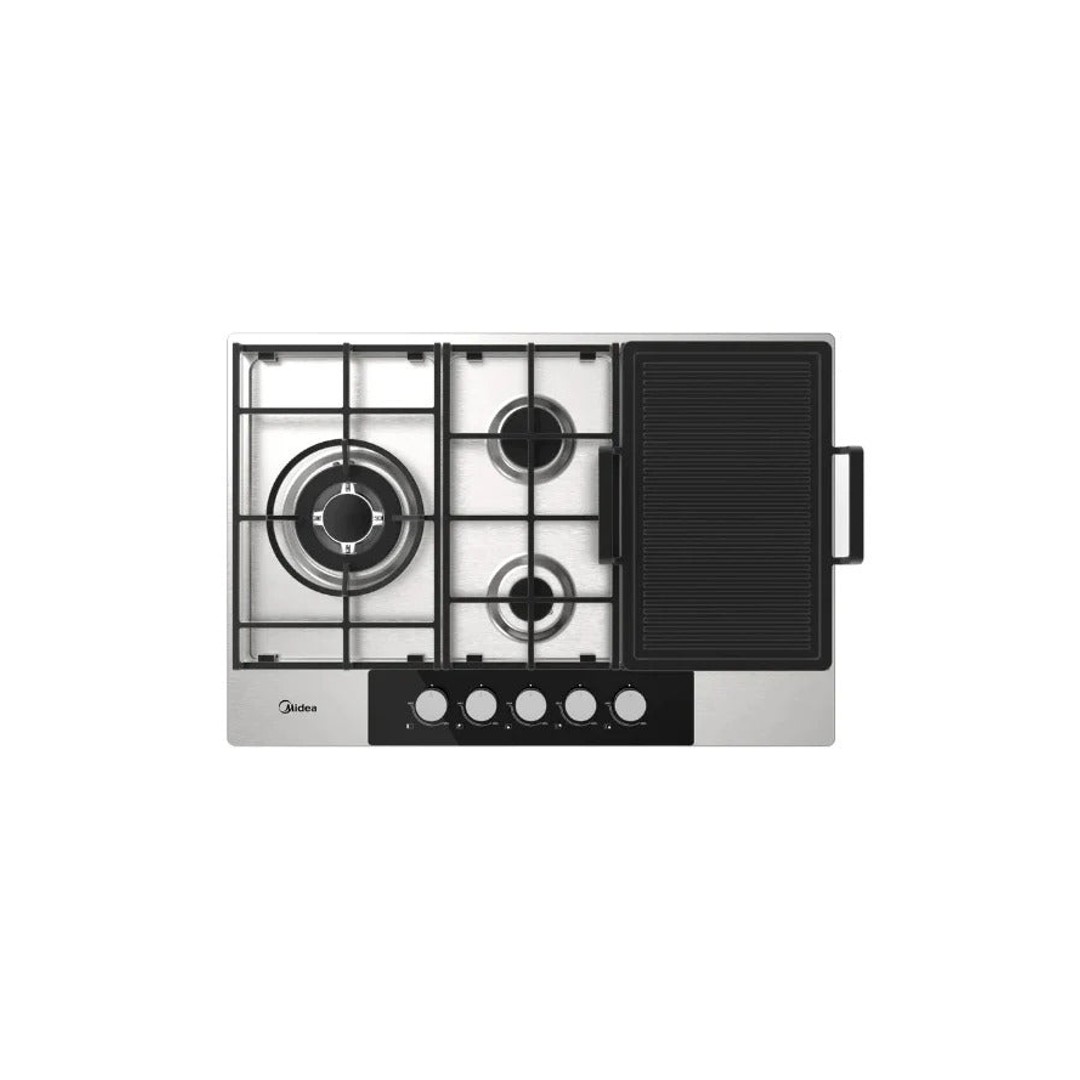 Midea Midea 75cm 4 Burner Gas Hob Stainless Steel with Grill Plate 75SP021