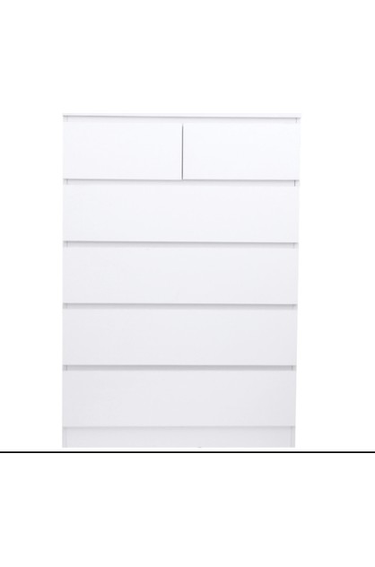Lowa 6 Drawer Chest Dresser White, Nouvelle 6 Drawer Dresser White Tall
