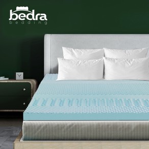Bedra Memory Foam Mattress Topper Cool Gel Queen Bed Bamboo Cover 7-Zone 8CM
