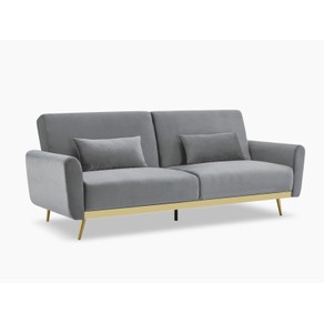TSB Living Limpley Sofa Bed Velvet Grey