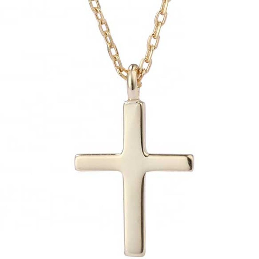 18K Gold Cross Minimalist Design Gold Chain Necklace "Yolanda"