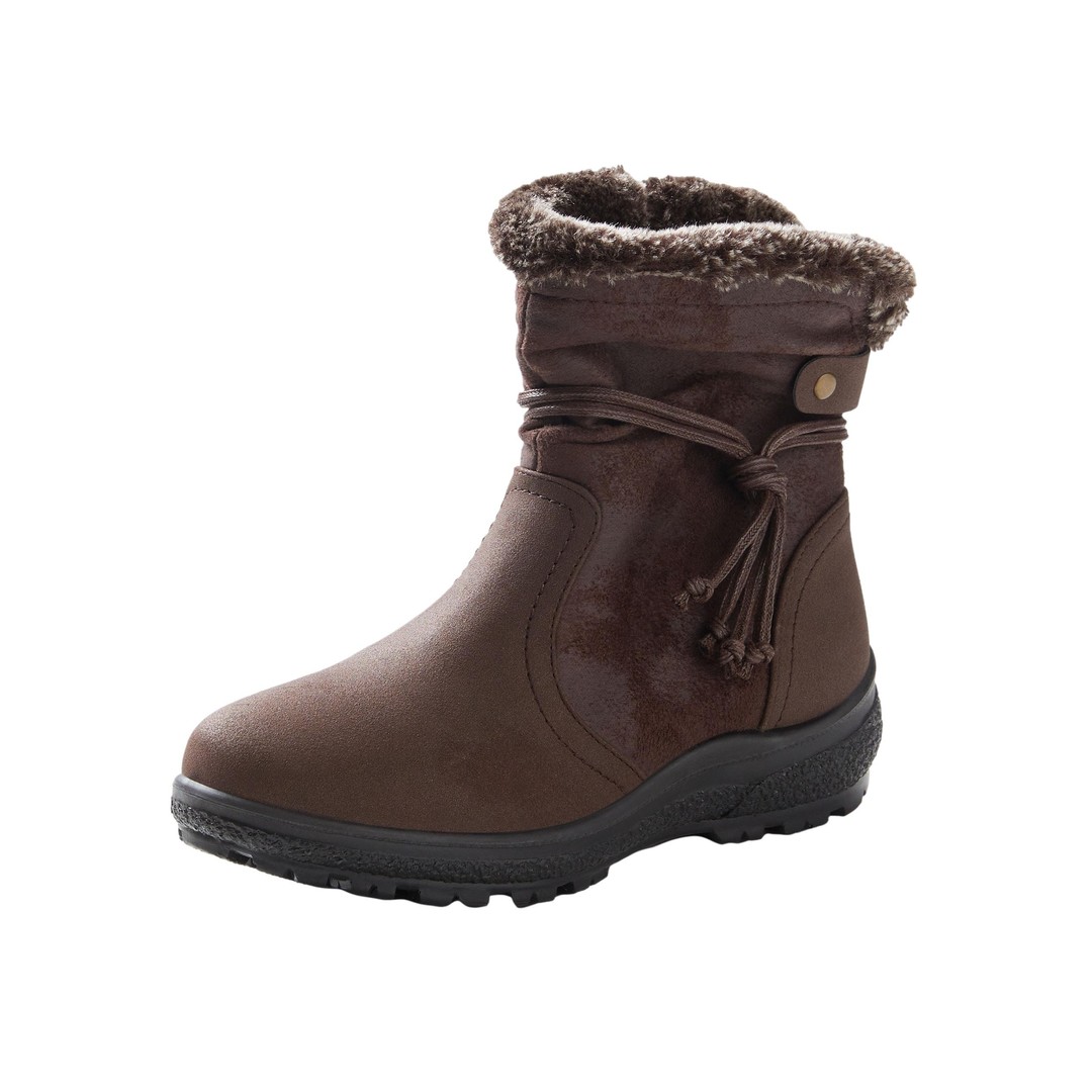 Womens Riversoft Sinead 2 Ruched Tie Boot, Brown, hi-res