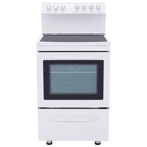 Vogue Freestanding Oven 60cm with Ceramic Cooktop - Top Control - White