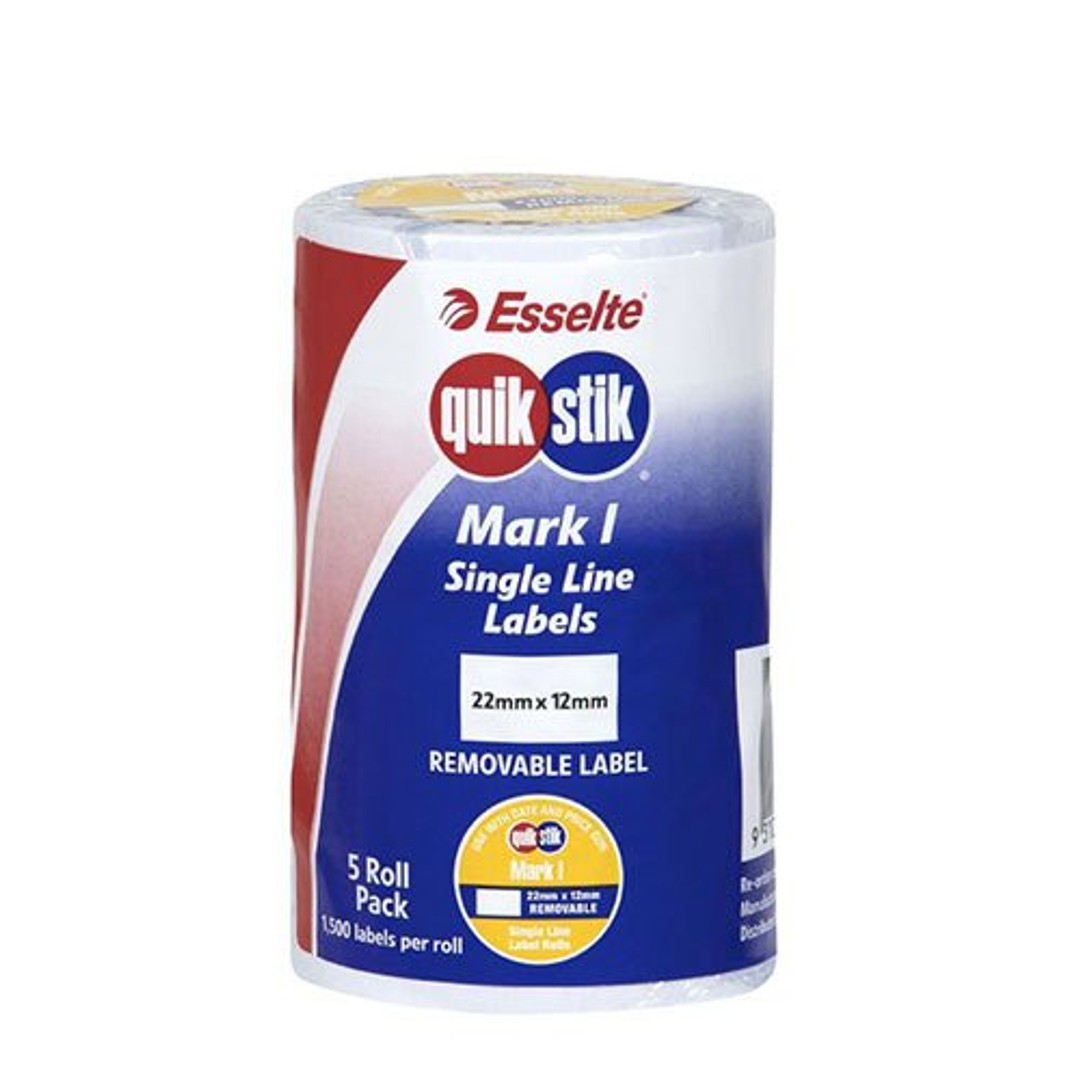 Quik Stik Mark Removable Label Plain (5pk) - Mark 1