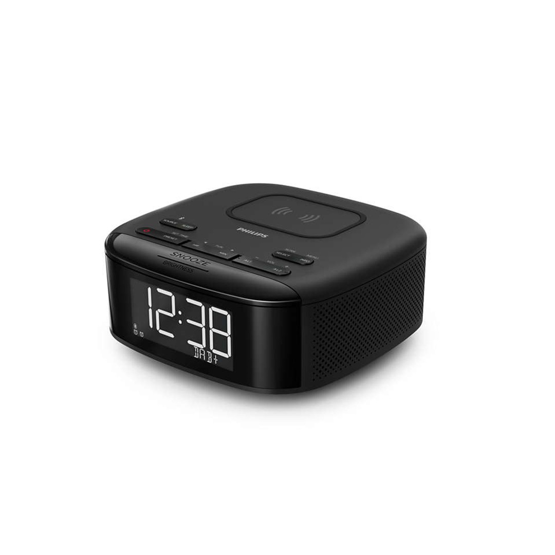 Philips TAR7705 Bluetooth Clock Radio with Wireless Charging