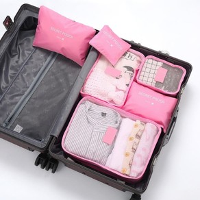6 Pcs Travel Clothes Storage Waterproof Bags Portable Luggage Organizer Pouch Packing Cube 6 Colours