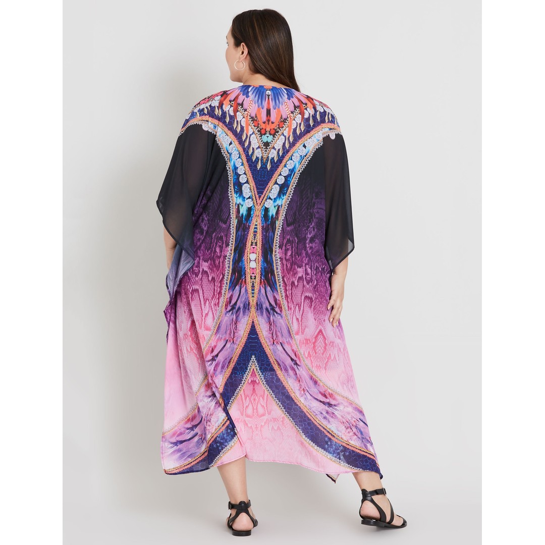 Womens Beme Lace Up Kimono Dress - Plus Size | The Warehouse