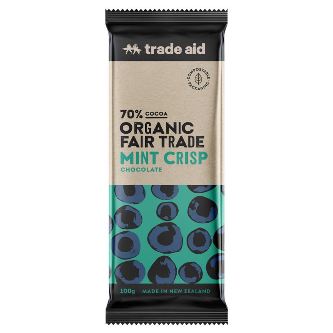 Trade Aid 70% Dark Mint Crisp Chocolate