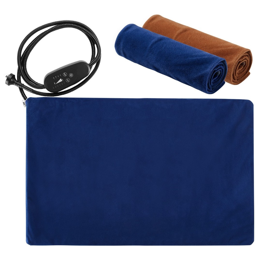 New Petscene 75x45cm Extra Large Heated Dog Cat Pad Electric Pet Heating Bed Mat w/ Thermal Protection