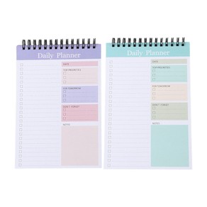 2Pcs 35sheets To Do List Notepad Undated Daily Planner Notebook Memo Note