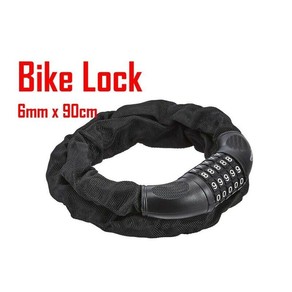 HES 90cm 5 Digit Combination Bike Lock Nylon Sleeve Bicycle Security Cable Wire